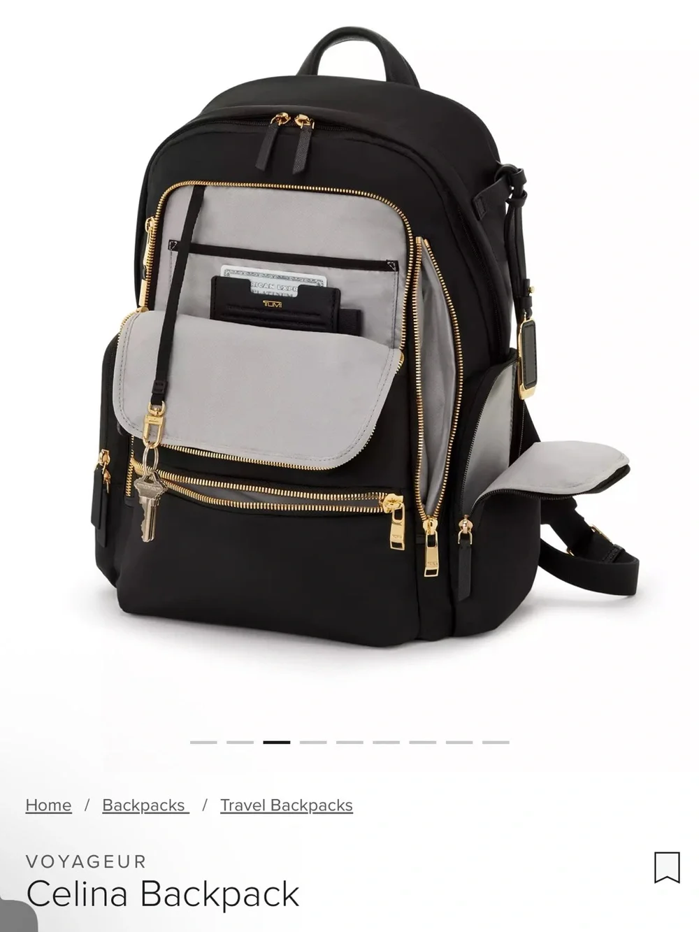 TUMI Voyageur Celina mink Backpack with gunmetal Hardware